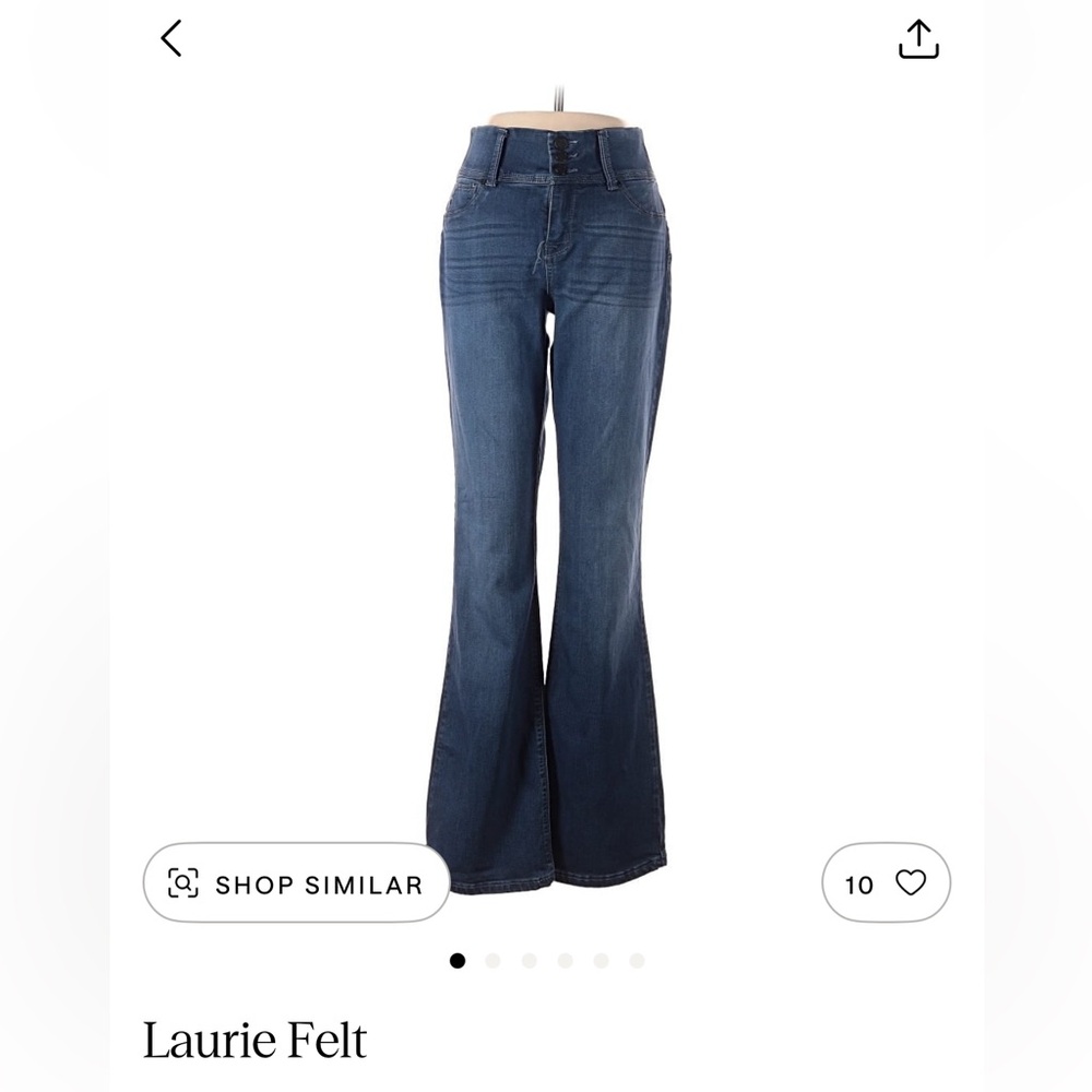Laurie Felt Classic Blue Wide Leg Jeans - Picture 4 of 4